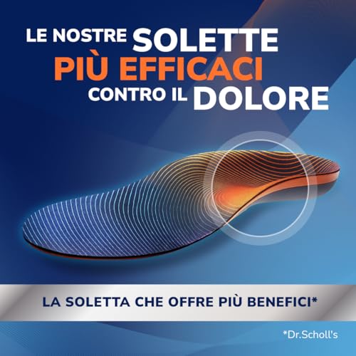 Dr. Scholl’s Advanced Pain Relief Solette Ortopediche, Solette Scarpe e Stivali, Sollievo Dolore Piedi e Tallone, Fascite Plantare, Supporto Arco Plantare, Ammortizzazione Extra, Fino 150Kg, 35.5-36.5 - Prova pratica
