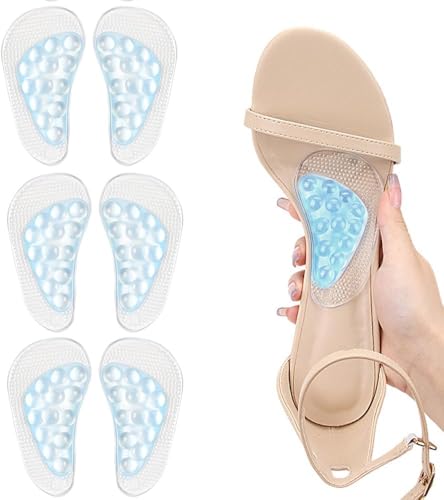 FDEETY 3 Paia Supporto Arco Plantare Solette Ortopediche Plantare Soletta Scarpe Donna Solette in Gel Plantare Piede Cavo Soletta Scarpe Uomo Plantare Per Fascite(Trasparente) - Design e materiali
