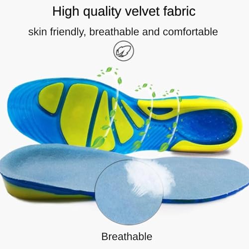 MtnLaur Solette Gel Silicone Uomo Donna, Solettes per Scarpe Sportive, Gel Solette Ortopediche Plantare Arch Support, Possono Essere Tagliate, Cuscinetto Sperone Calcaneare e Fascite Plantare(39-42EU) - Prova pratica