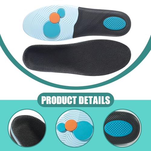 Ortopediche Solette per Piede Piatto, Fascite Plantare, Solette Scarpe Ortopediche, Plantari Ortopedici Con Supporto Dell'arco, Plantari Ortopedici per Uomo e Donna (Blu Oceano, 41-42 EU 27cm) - Prova pratica