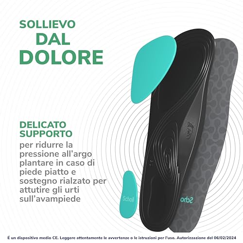 Scholl In-Balance Arco Plantare, Plantare Sollievo Dolore, Solette Ortopediche Piede Piatto, Plantari con Gel Ammortizzante a Doppio Strato con Supporto Flessibile, Taglia S (37-39.5), 1 Paio - Dettaglio recensione 4