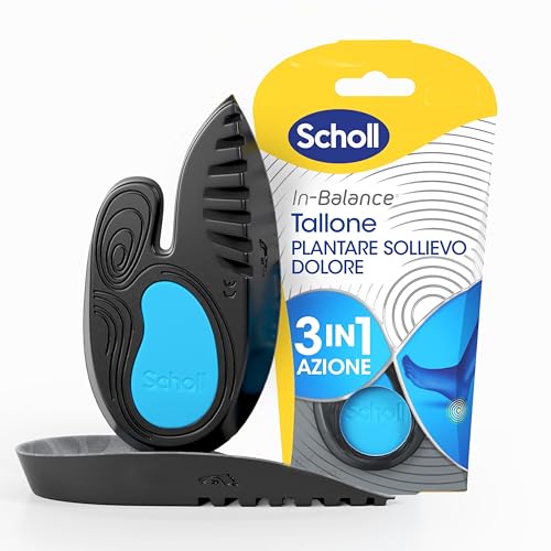 Scholl In-Balance Solette Ortopediche per Uomo e Donna - Plantari per Tallone e Caviglia, Alleviano il Dolore, Supporto per l’Arco Plantare, Riducono l’Impatto sui tendini, 1 Paio - Design e materiali